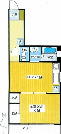 スカイフラット10の物件間取画像